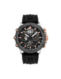 Police Mens Luang Multi-Colour Dial Leather Analogue Watch - PL16018JSB02P